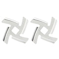 2Pcs Meat Grinder Blade 304 Stainless Steel Grinding Plate Disc Accessory for 5#/B Type Grinder(8MM Square Hole Crossed Blade )