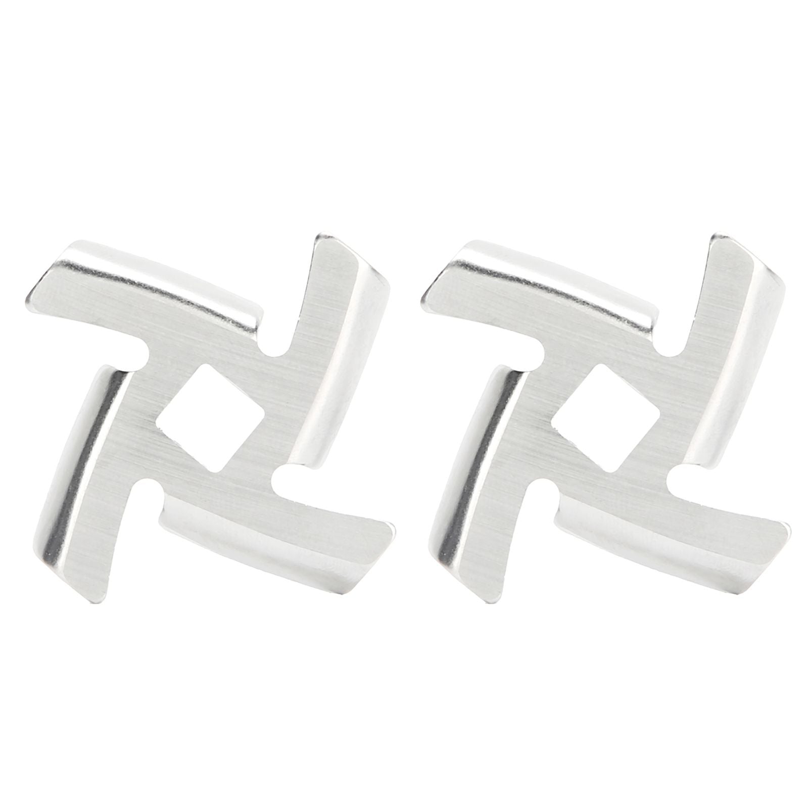 2Pcs Meat Grinder Blade 304 Stainless Steel Grinding Plate Disc Accessory for 5#/B Type Grinder(8MM Square Hole Crossed Blade )