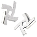 2Pcs Meat Grinder Blade 304 Stainless Steel Grinding Plate Disc Accessory for 5#/B Type Grinder(8MM Square Hole Crossed Blade )