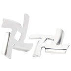 2Pcs Meat Grinder Blade 304 Stainless Steel Grinding Plate Disc Accessory for 5#/B Type Grinder(8MM Square Hole Crossed Blade )