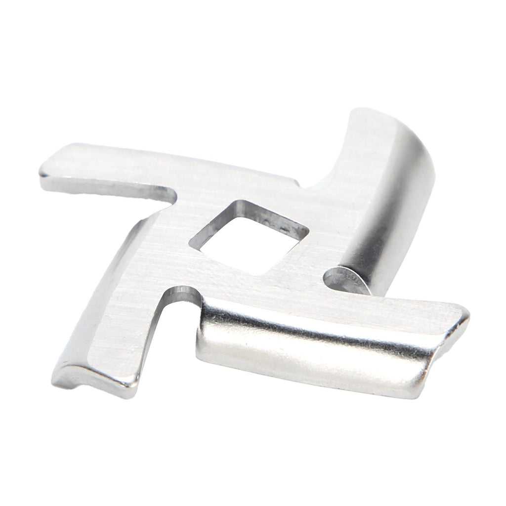 2Pcs Meat Grinder Blade 304 Stainless Steel Grinding Plate Disc Accessory for 5#/B Type Grinder(8MM Square Hole Crossed Blade )