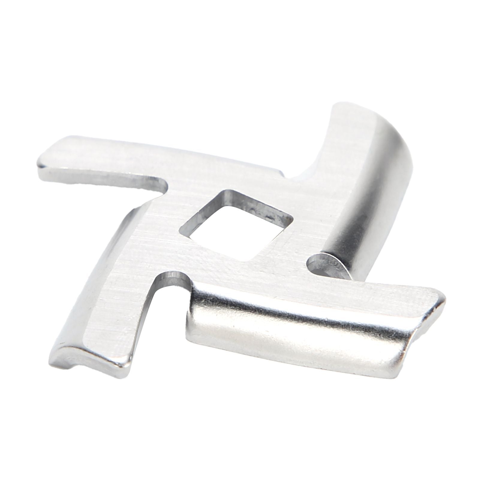 2Pcs Meat Grinder Blade 304 Stainless Steel Grinding Plate Disc Accessory for 5#/B Type Grinder(8MM Square Hole Crossed Blade )