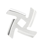 2Pcs Meat Grinder Blade 304 Stainless Steel Grinding Plate Disc Accessory for 5#/B Type Grinder(8MM Square Hole Crossed Blade )