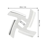 2Pcs Meat Grinder Blade 304 Stainless Steel Grinding Plate Disc Accessory for 5#/B Type Grinder(8MM Square Hole Crossed Blade )