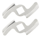 2Pcs Meat Grinder Blade 304 Stainless Steel Grinding Plate Disc Accessory for 5#/B Type Grinder(8MM Square Hole 2Blade )