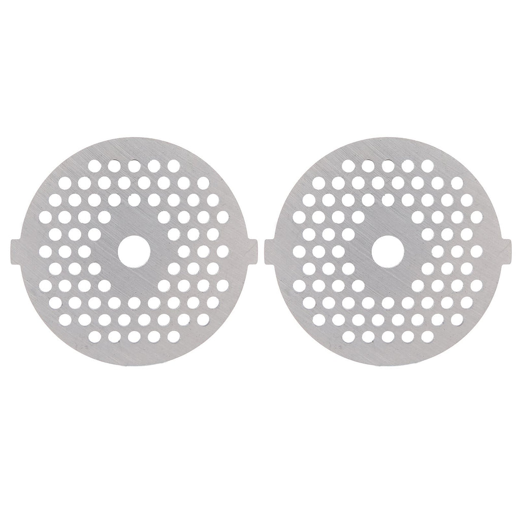 2Pcs Electric Mincer Blade Stainless Steel Grinding Plate Round Hole for 5#/B Type Grinder(3mm 56 Holes )