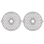 2Pcs Electric Mincer Blade Stainless Steel Grinding Plate Round Hole for 5#/B Type Grinder(3mm 56 Holes )