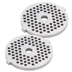 2Pcs Electric Mincer Blade Stainless Steel Grinding Plate Round Hole for 5#/B Type Grinder(3mm 56 Holes )