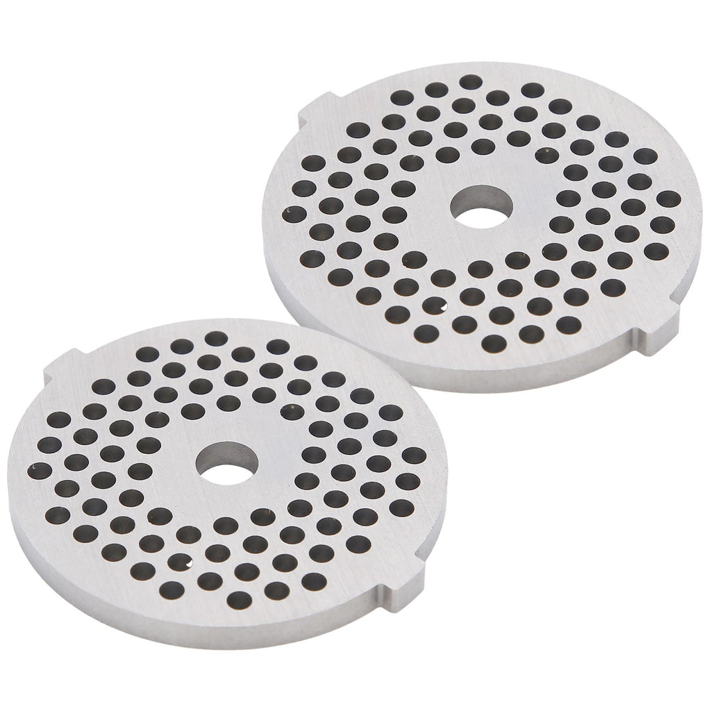 2Pcs Electric Mincer Blade Stainless Steel Grinding Plate Round Hole for 5#/B Type Grinder(3mm 56 Holes )