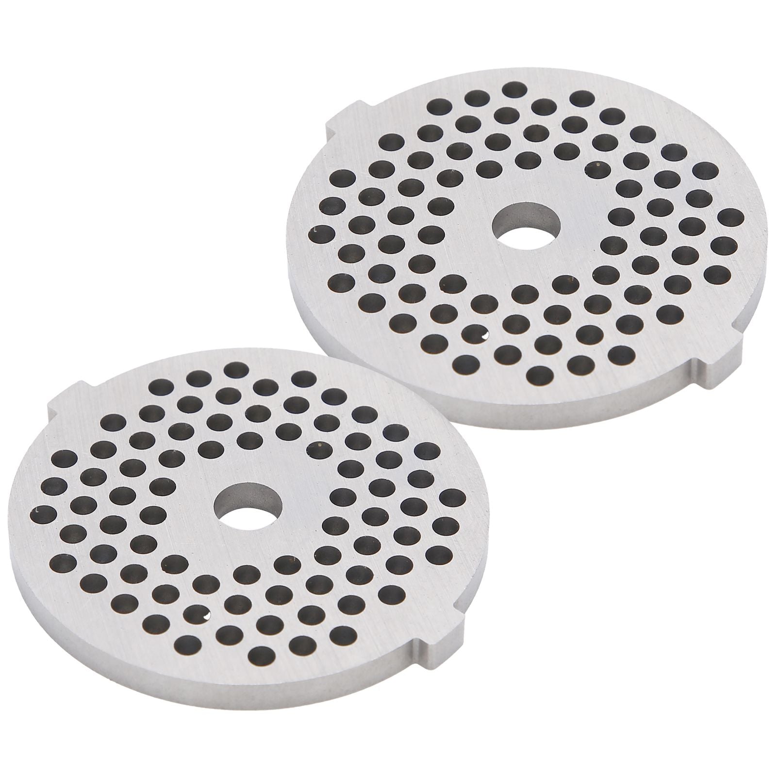 2Pcs Electric Mincer Blade Stainless Steel Grinding Plate Round Hole for 5#/B Type Grinder(3mm 56 Holes )