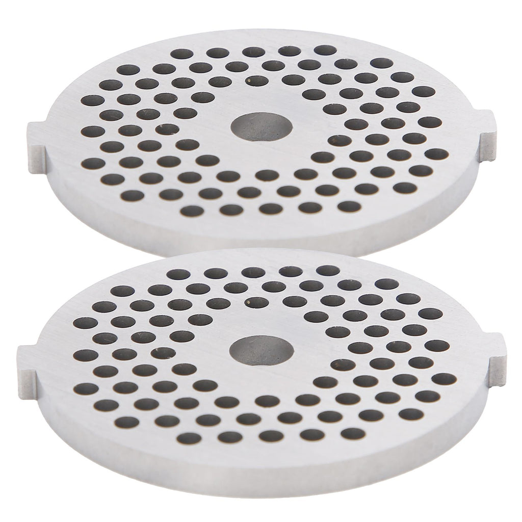 2Pcs Electric Mincer Blade Stainless Steel Grinding Plate Round Hole for 5#/B Type Grinder(3mm 56 Holes )