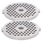 2Pcs Electric Mincer Blade Stainless Steel Grinding Plate Round Hole for 5#/B Type Grinder(3mm 56 Holes )