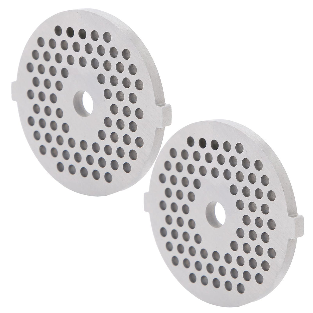 2Pcs Electric Mincer Blade Stainless Steel Grinding Plate Round Hole for 5#/B Type Grinder(3mm 56 Holes )