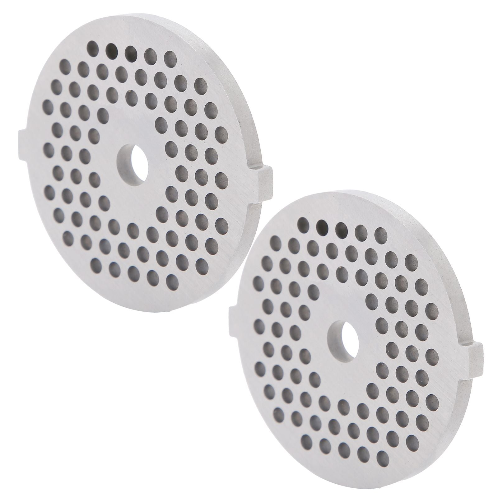 2Pcs Electric Mincer Blade Stainless Steel Grinding Plate Round Hole for 5#/B Type Grinder(3mm 56 Holes )