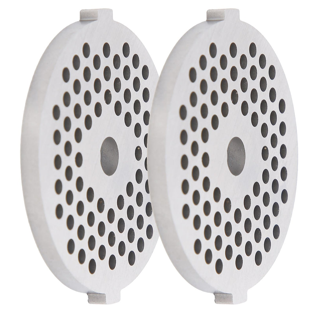2Pcs Electric Mincer Blade Stainless Steel Grinding Plate Round Hole for 5#/B Type Grinder(3mm 56 Holes )