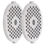 2Pcs Electric Mincer Blade Stainless Steel Grinding Plate Round Hole for 5#/B Type Grinder(3mm 56 Holes )