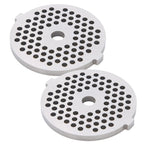 2Pcs Electric Mincer Blade Stainless Steel Grinding Plate Round Hole for 5#/B Type Grinder(3mm 56 Holes )