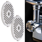 2Pcs Electric Mincer Blade Stainless Steel Grinding Plate Round Hole for 5#/B Type Grinder(3mm 56 Holes )
