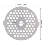 2Pcs Electric Mincer Blade Stainless Steel Grinding Plate Round Hole for 5#/B Type Grinder(3mm 56 Holes )