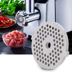 2Pcs Electric Mincer Blade Stainless Steel Grinding Plate Round Hole for 5#/B Type Grinder(3mm 56 Holes )