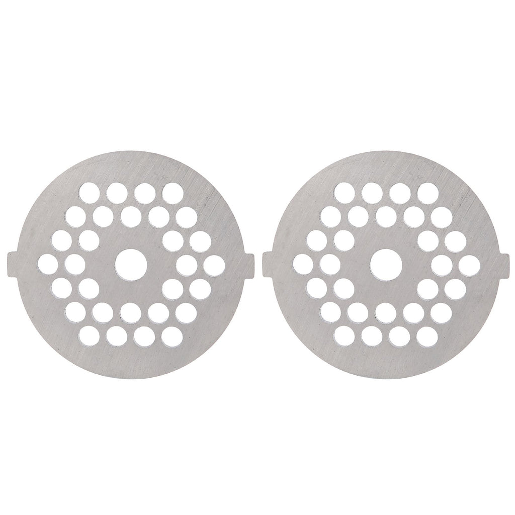 2Pcs Electric Mincer Blade Stainless Steel Grinding Plate Round Hole for 5#/B Type Grinder(5mm 30 Holes )