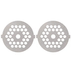2Pcs Electric Mincer Blade Stainless Steel Grinding Plate Round Hole for 5#/B Type Grinder(5mm 30 Holes )