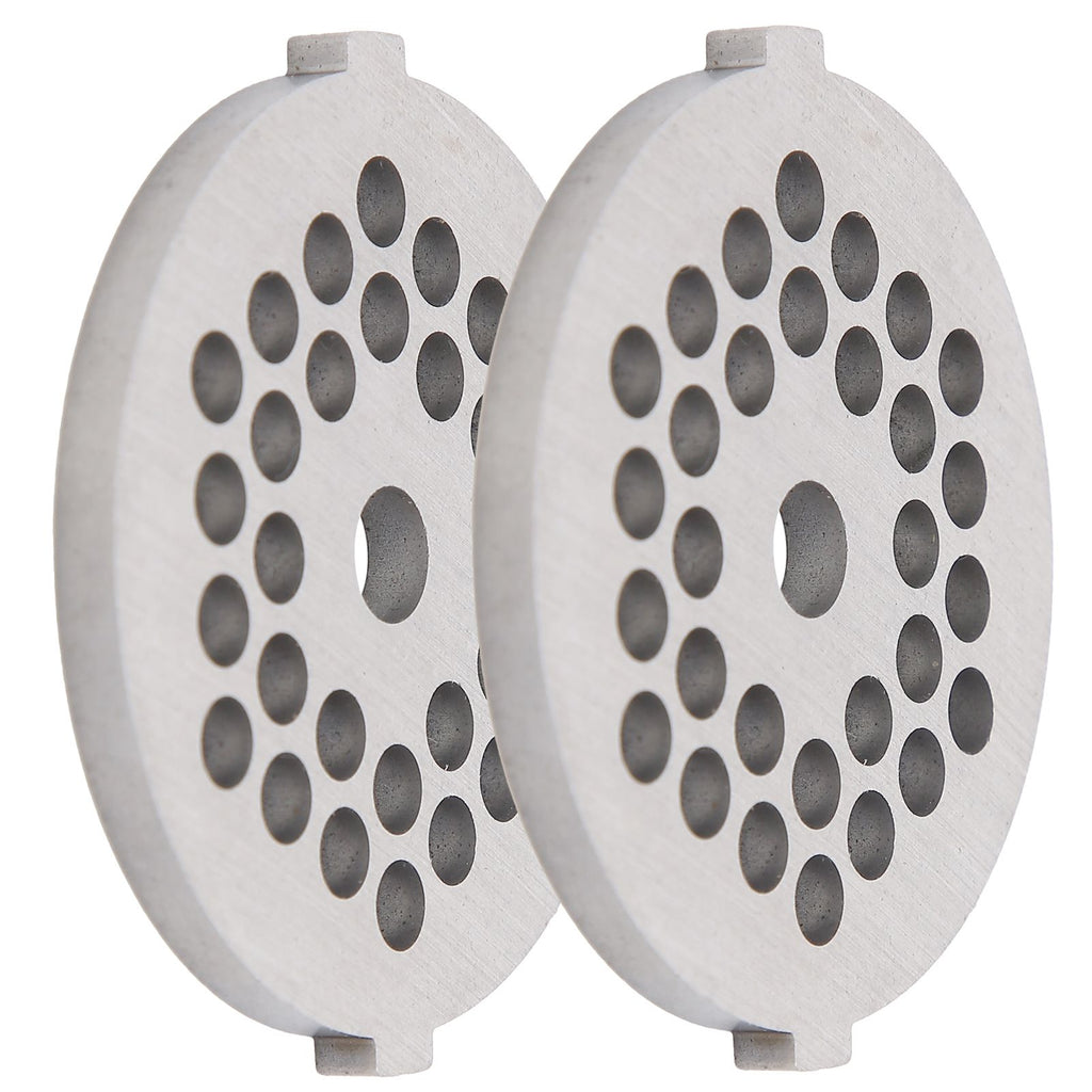 2Pcs Electric Mincer Blade Stainless Steel Grinding Plate Round Hole for 5#/B Type Grinder(5mm 30 Holes )