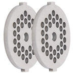 2Pcs Electric Mincer Blade Stainless Steel Grinding Plate Round Hole for 5#/B Type Grinder(5mm 30 Holes )