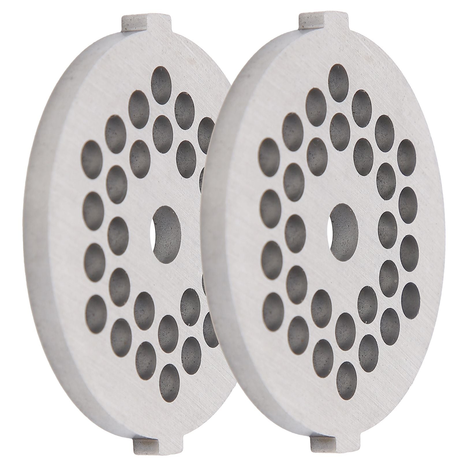 2Pcs Electric Mincer Blade Stainless Steel Grinding Plate Round Hole for 5#/B Type Grinder(5mm 30 Holes )