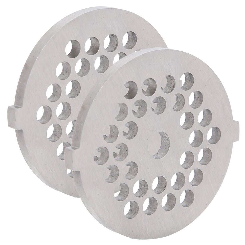 2Pcs Electric Mincer Blade Stainless Steel Grinding Plate Round Hole for 5#/B Type Grinder(5mm 30 Holes )