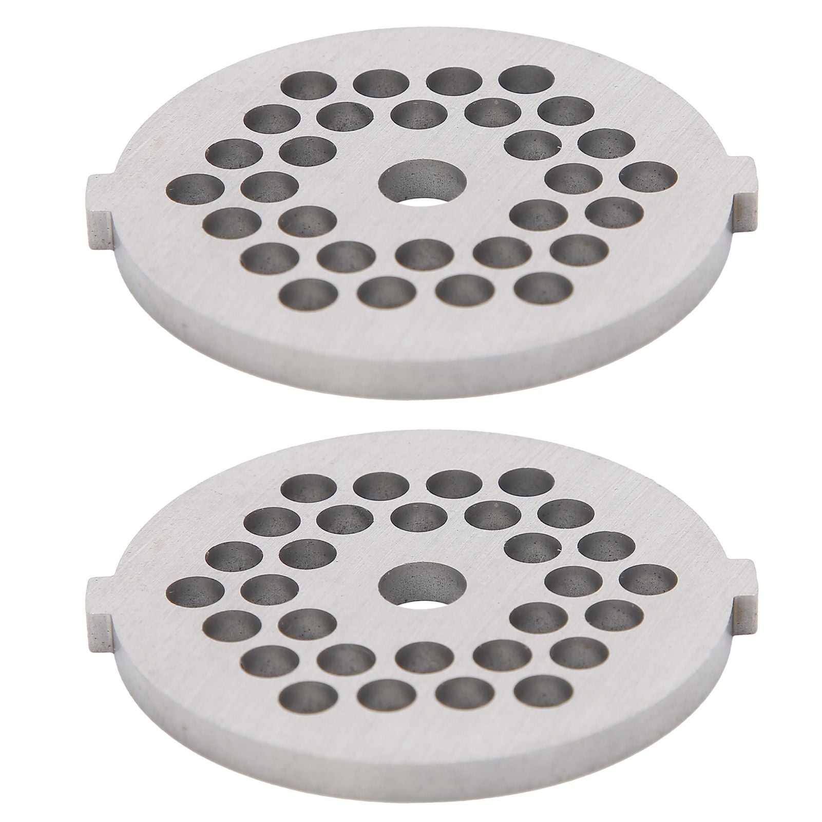 2Pcs Electric Mincer Blade Stainless Steel Grinding Plate Round Hole for 5#/B Type Grinder(5mm 30 Holes )
