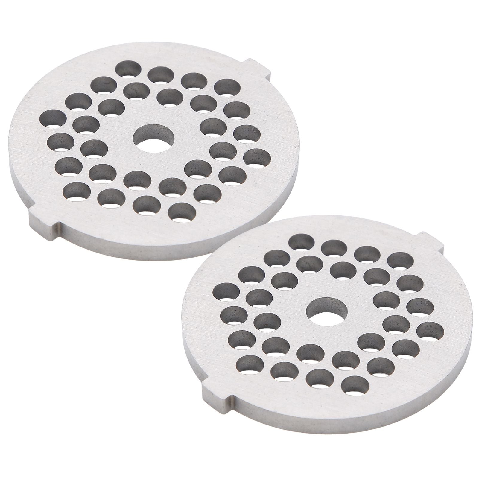 2Pcs Electric Mincer Blade Stainless Steel Grinding Plate Round Hole for 5#/B Type Grinder(5mm 30 Holes )