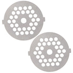 2Pcs Electric Mincer Blade Stainless Steel Grinding Plate Round Hole for 5#/B Type Grinder(5mm 30 Holes )