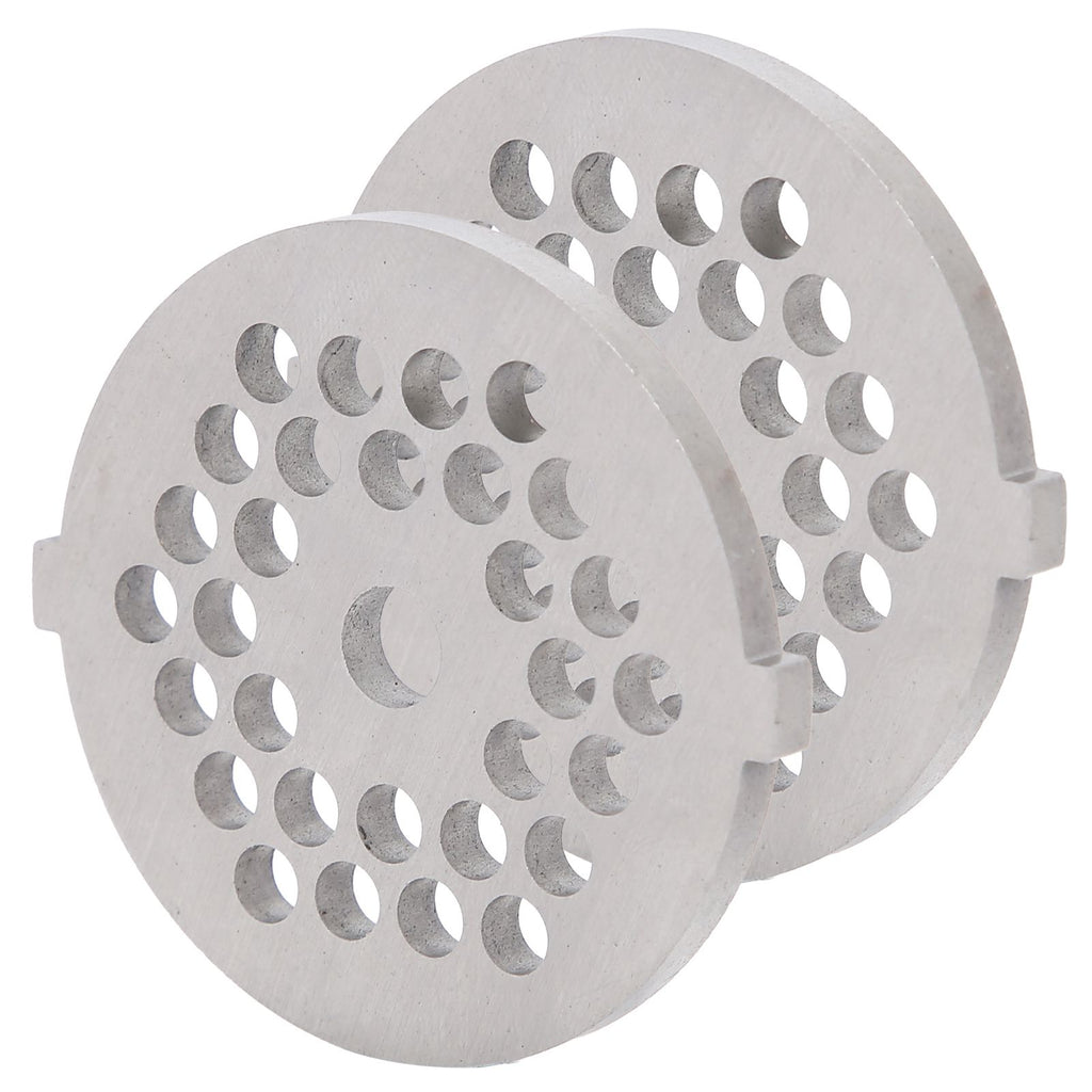 2Pcs Electric Mincer Blade Stainless Steel Grinding Plate Round Hole for 5#/B Type Grinder(5mm 30 Holes )