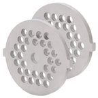 2Pcs Electric Mincer Blade Stainless Steel Grinding Plate Round Hole for 5#/B Type Grinder(5mm 30 Holes )