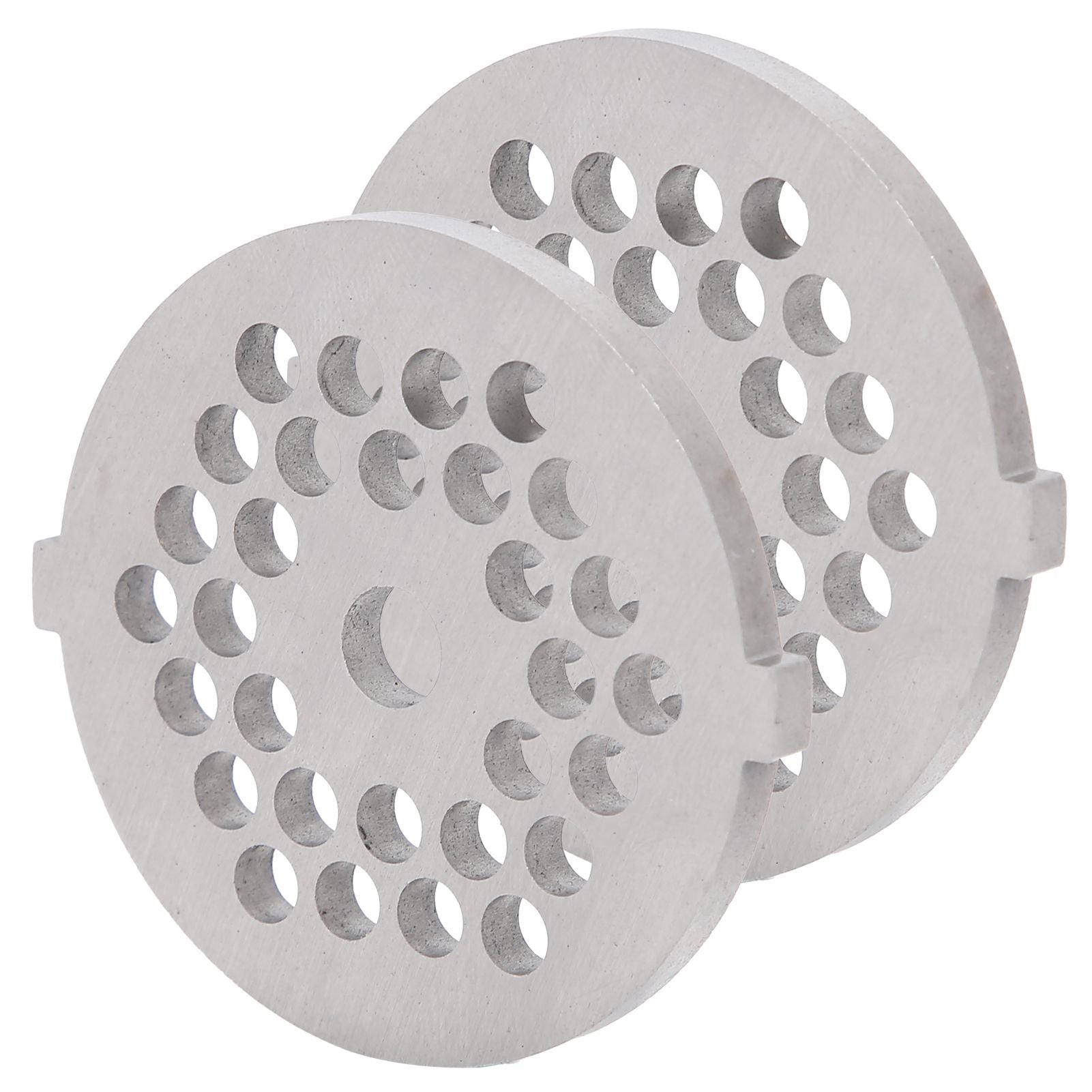 2Pcs Electric Mincer Blade Stainless Steel Grinding Plate Round Hole for 5#/B Type Grinder(5mm 30 Holes )