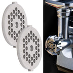 2Pcs Electric Mincer Blade Stainless Steel Grinding Plate Round Hole for 5#/B Type Grinder(5mm 30 Holes )