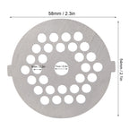 2Pcs Electric Mincer Blade Stainless Steel Grinding Plate Round Hole for 5#/B Type Grinder(5mm 30 Holes )