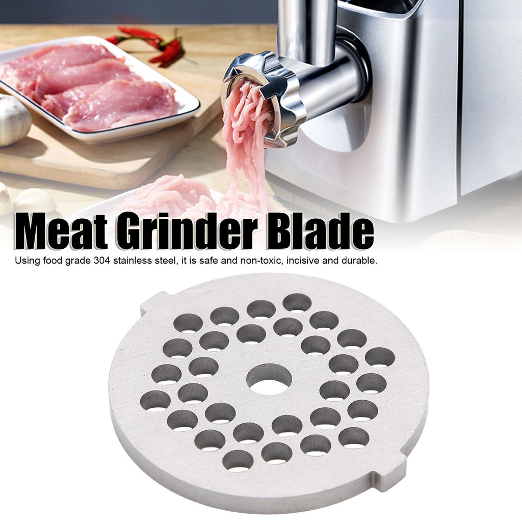 2Pcs Electric Mincer Blade Stainless Steel Grinding Plate Round Hole for 5#/B Type Grinder(5mm 30 Holes )