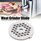 2Pcs Electric Mincer Blade Stainless Steel Grinding Plate Round Hole for 5#/B Type Grinder(5mm 30 Holes )