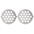 2Pcs Electric Mincer Blade Stainless Steel Grinding Plate Round Hole for 5#/B Type Grinder(7mm 19 Holes )