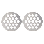 2Pcs Electric Mincer Blade Stainless Steel Grinding Plate Round Hole for 5#/B Type Grinder(7mm 19 Holes )