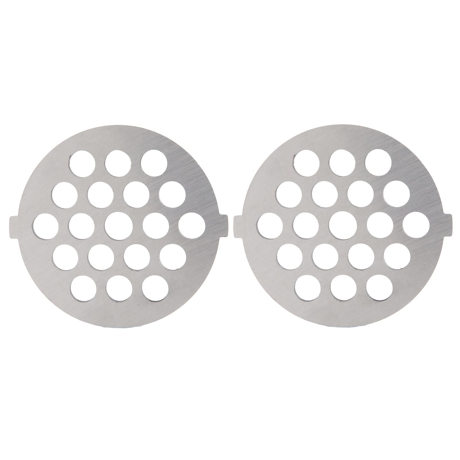 2Pcs Electric Mincer Blade Stainless Steel Grinding Plate Round Hole for 5#/B Type Grinder(7mm 19 Holes )