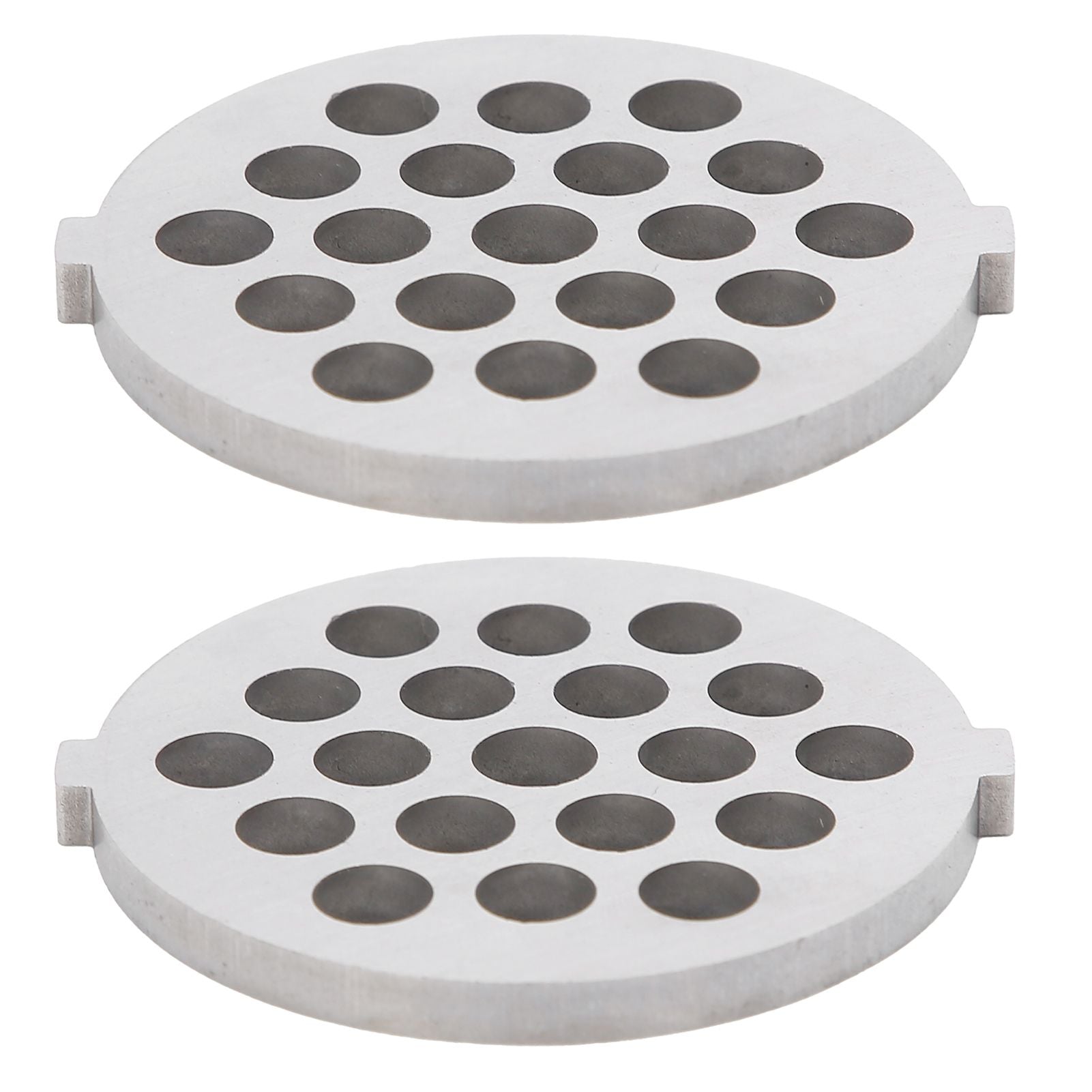 2Pcs Electric Mincer Blade Stainless Steel Grinding Plate Round Hole for 5#/B Type Grinder(7mm 19 Holes )