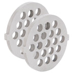 2Pcs Electric Mincer Blade Stainless Steel Grinding Plate Round Hole for 5#/B Type Grinder(7mm 19 Holes )