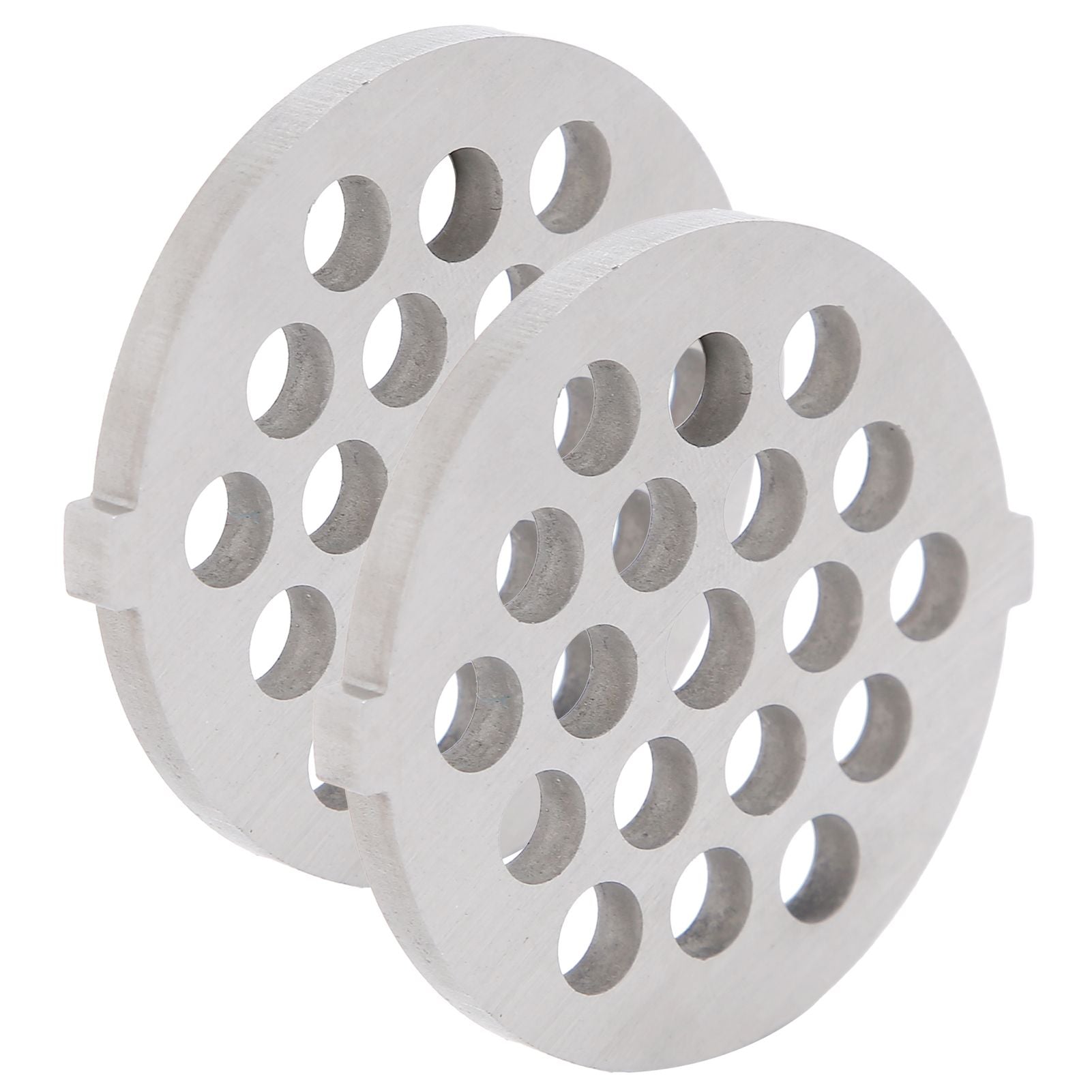 2Pcs Electric Mincer Blade Stainless Steel Grinding Plate Round Hole for 5#/B Type Grinder(7mm 19 Holes )