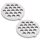2Pcs Electric Mincer Blade Stainless Steel Grinding Plate Round Hole for 5#/B Type Grinder(7mm 19 Holes )