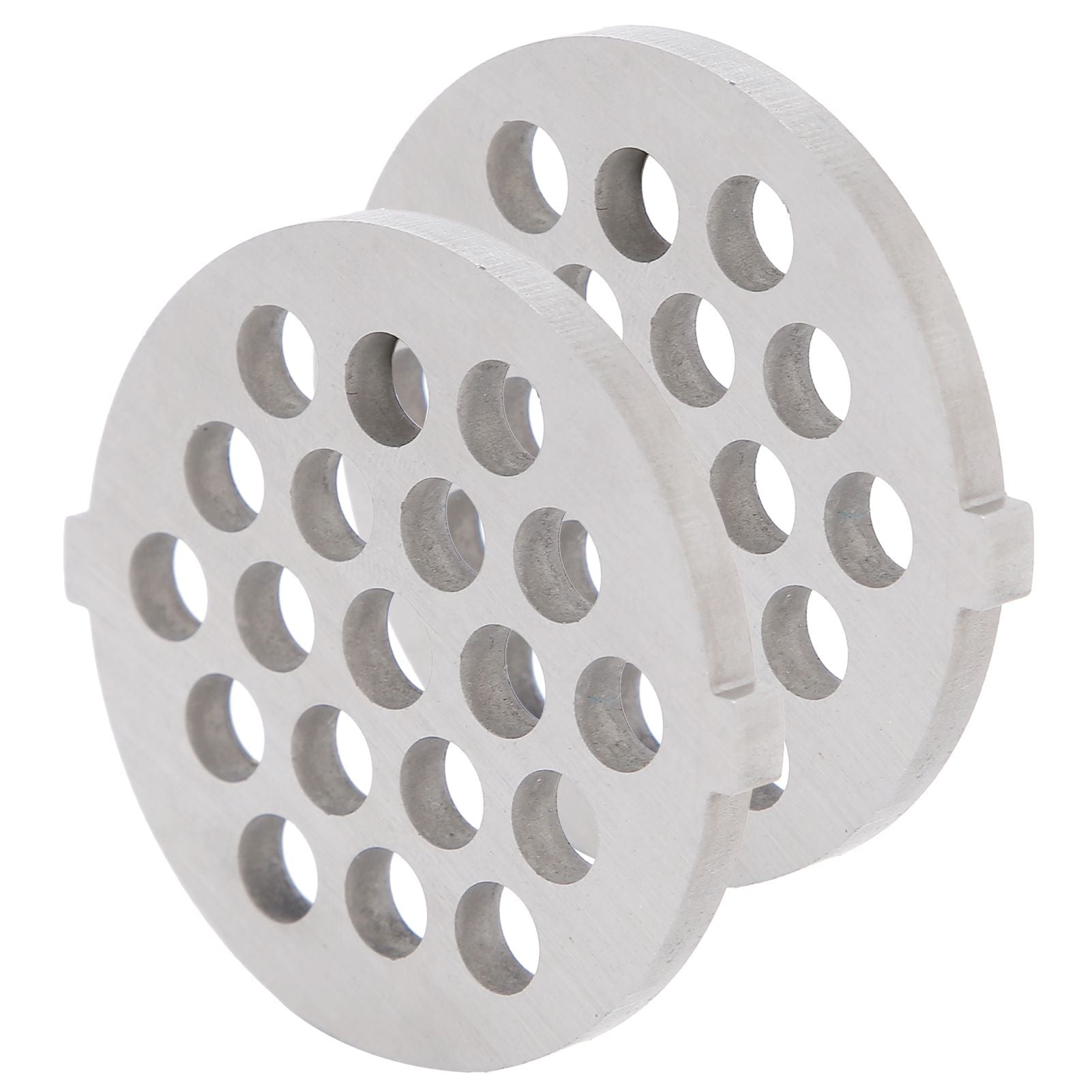 2Pcs Electric Mincer Blade Stainless Steel Grinding Plate Round Hole for 5#/B Type Grinder(7mm 19 Holes )