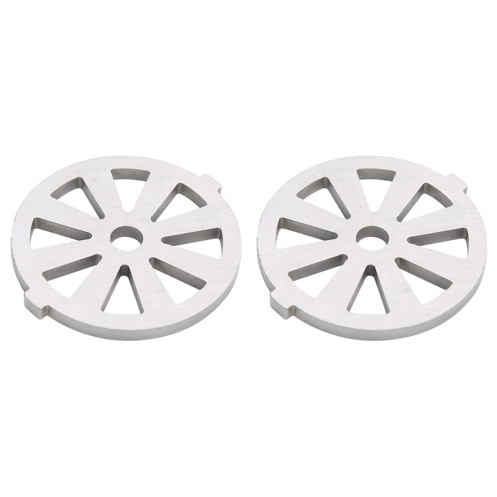 2pcs Meat Grinder Blade 304 Stainless Steel Cutting Plate 7mm/0.3in ID for 5#/B Type Meat Grinder(8 Holes Knife Plate )