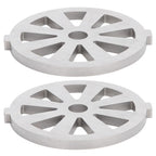 2pcs Meat Grinder Blade 304 Stainless Steel Cutting Plate 7mm/0.3in ID for 5#/B Type Meat Grinder(8 Holes Knife Plate )